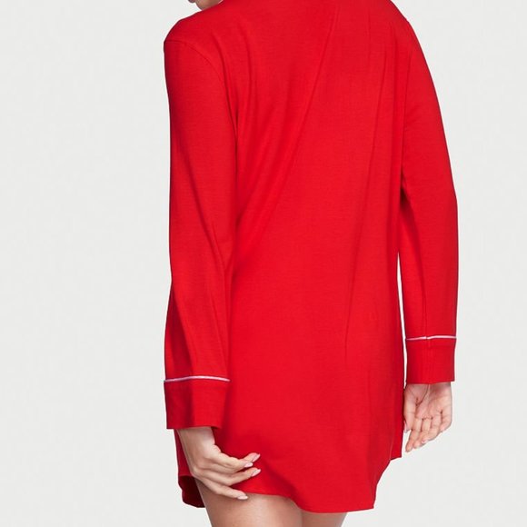 VS XL Modal Sleepshirt Lipstick Red Super Comfy Nightgown Pajamas PJ So Cute NWT - Picture 5 of 8